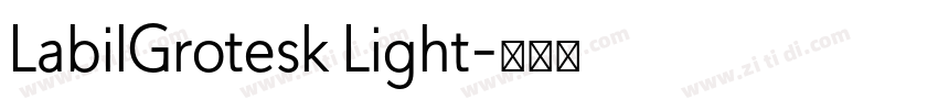 LabilGrotesk Light字体转换